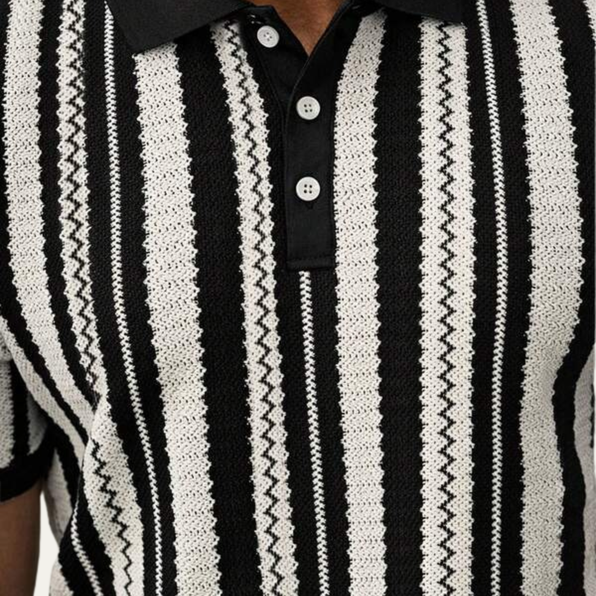 The Hillbrook Men’s Striped Knit Polo Shirt – view 4