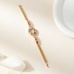 Klara® - Elegant Gold Watch Adorned with Vibrant Crystals – view 5