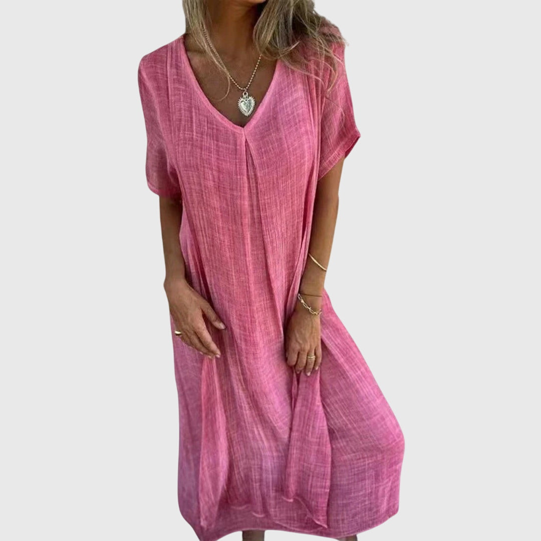 Fiona | Light and Elegant V-Neck Dress – view 3
