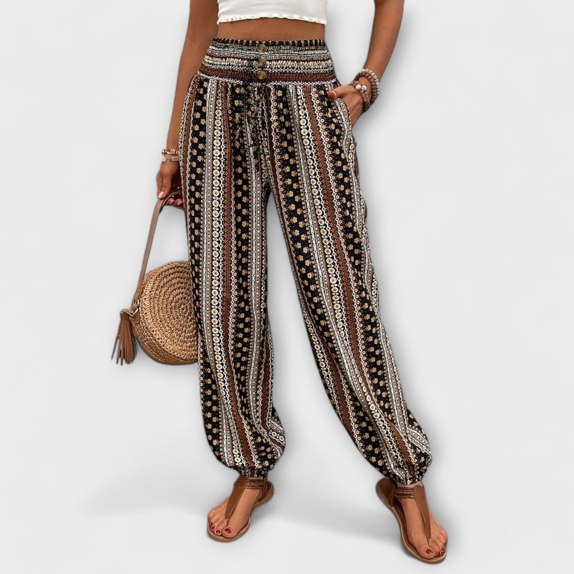 Elise | Ethnic Graphic Trousers