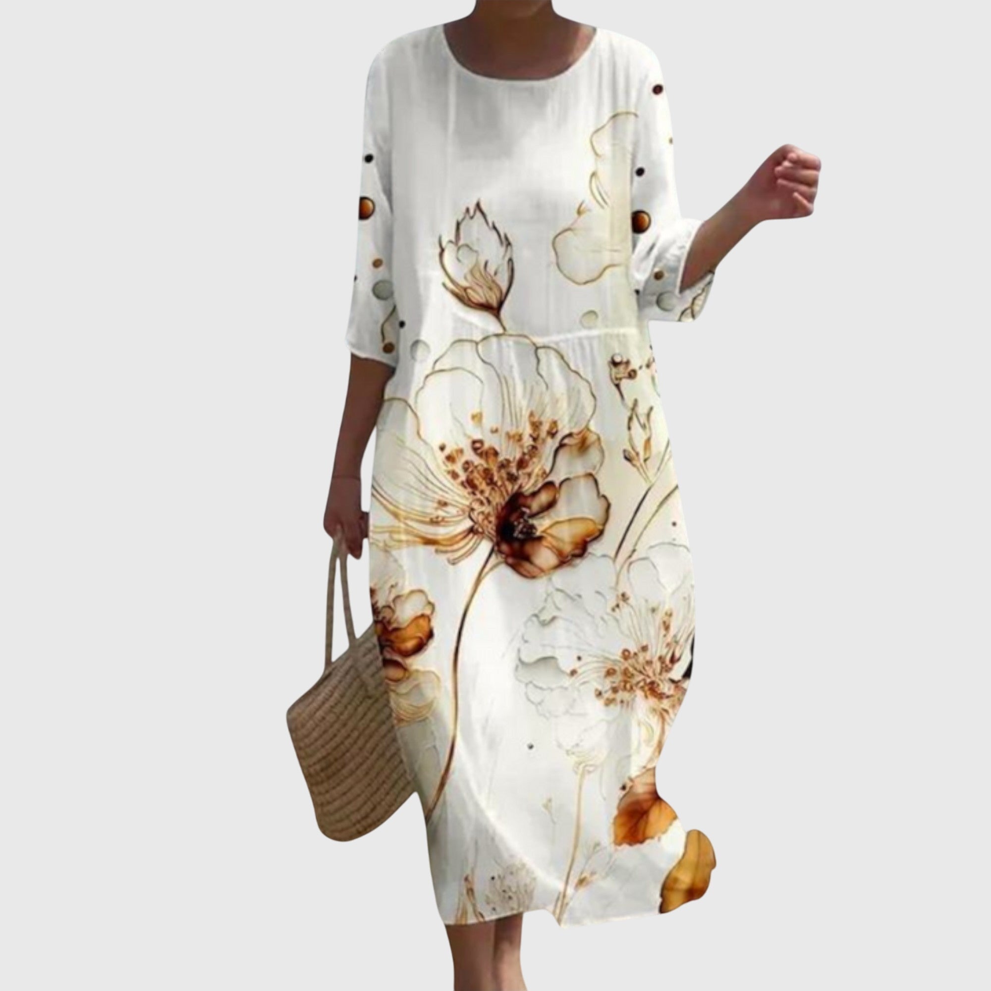 Martine | Elegant Floral Maxi Dress – view 5