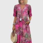 Bella | Elegant Floral Midi Dress – view 4