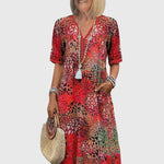 Bella | Elegant Floral Midi Dress – view 2