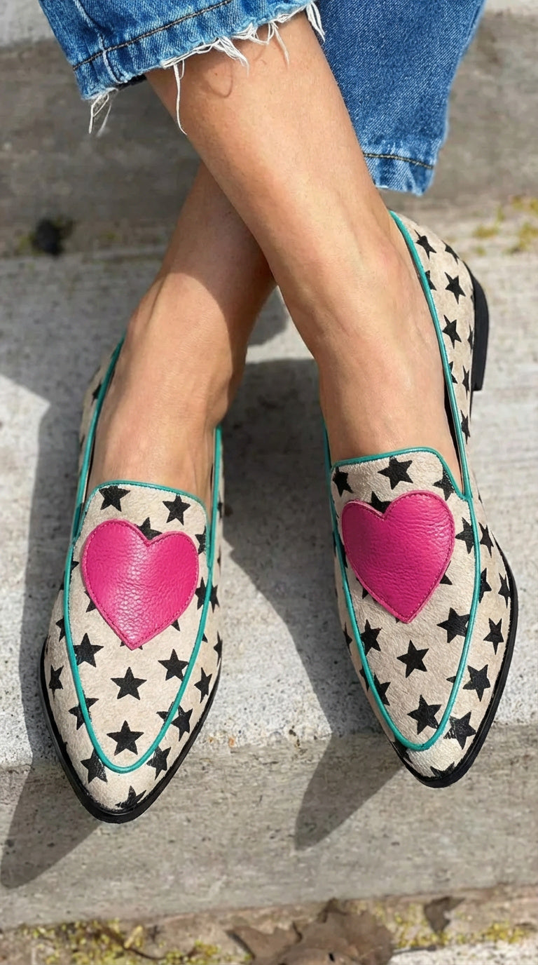 Marisol - Playful Heart-Shaped Loafers – view 2