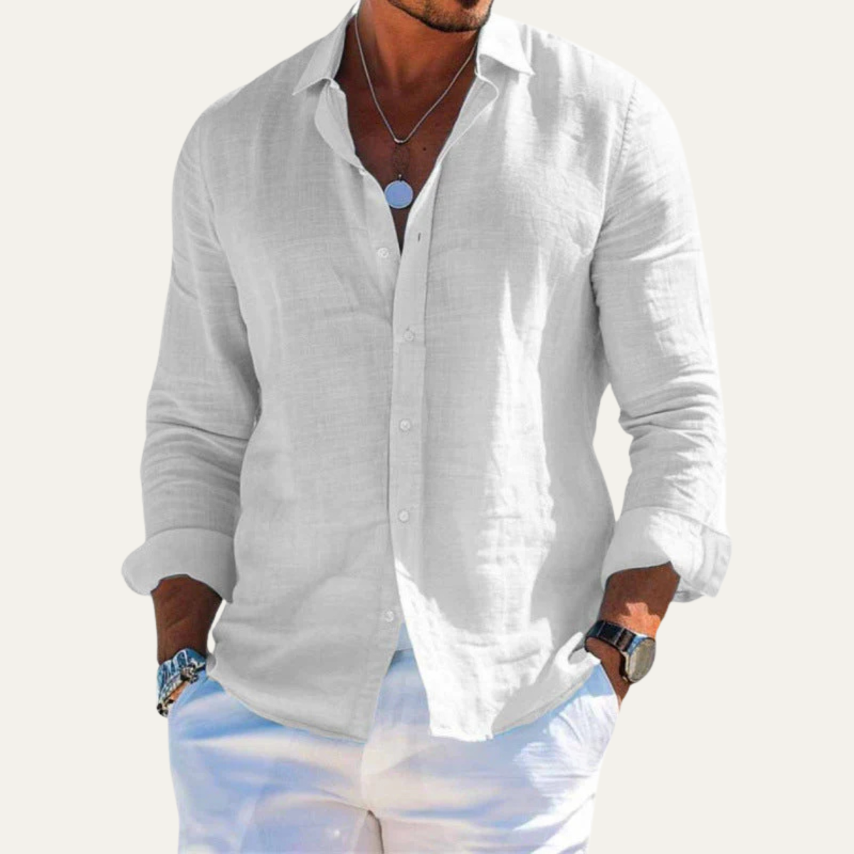 The Silverpark Ridge Men’s Casual Lapel Shirt – view 3