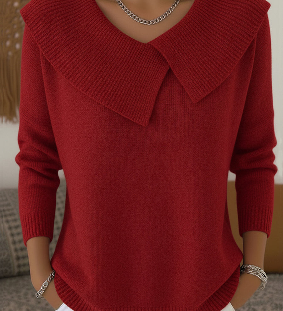 Sunnora warm jumper with soft collar, second colourway | Ellie Dublin