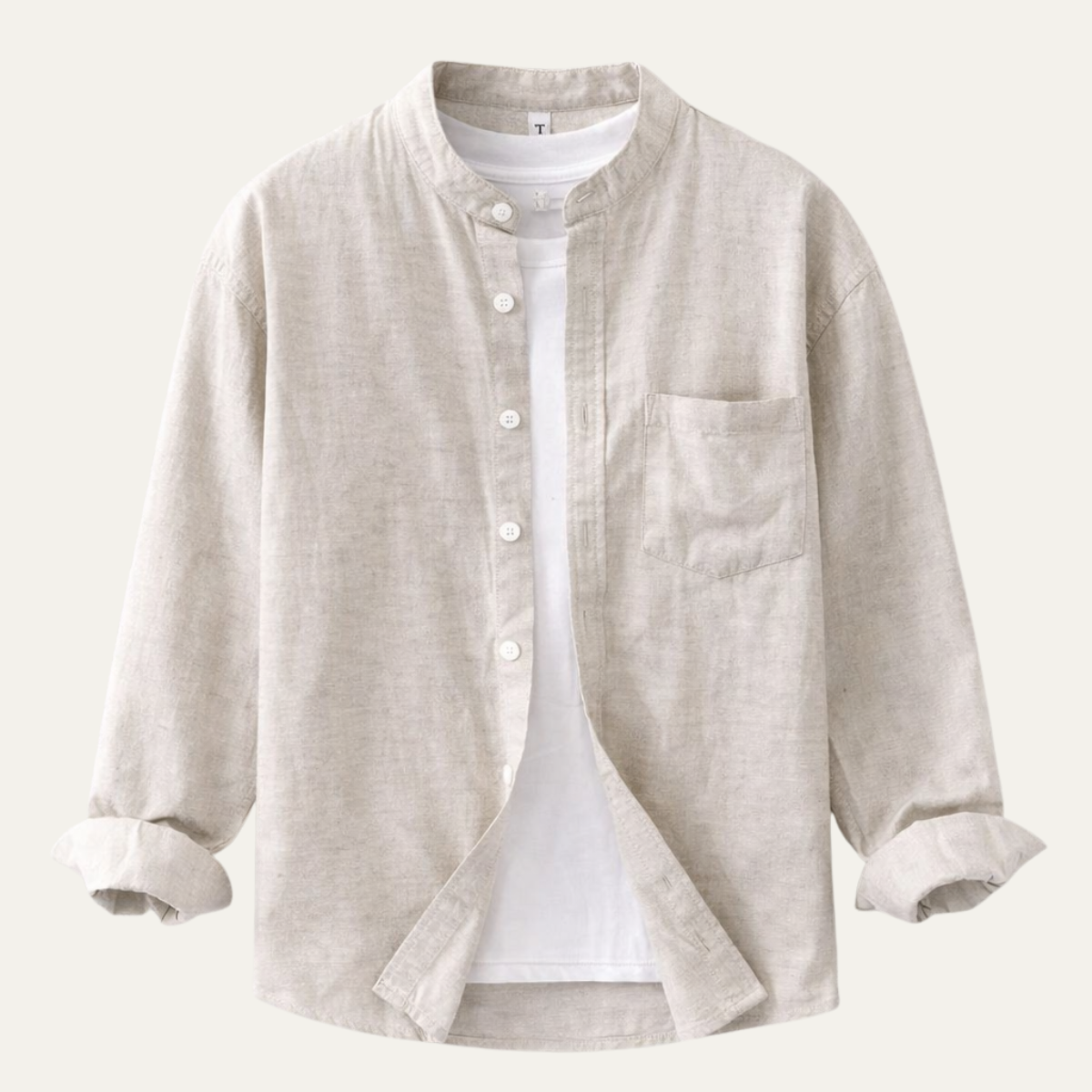 The Ashmont Ridge Men’s Loose Fit Mandarin Collar Shirt