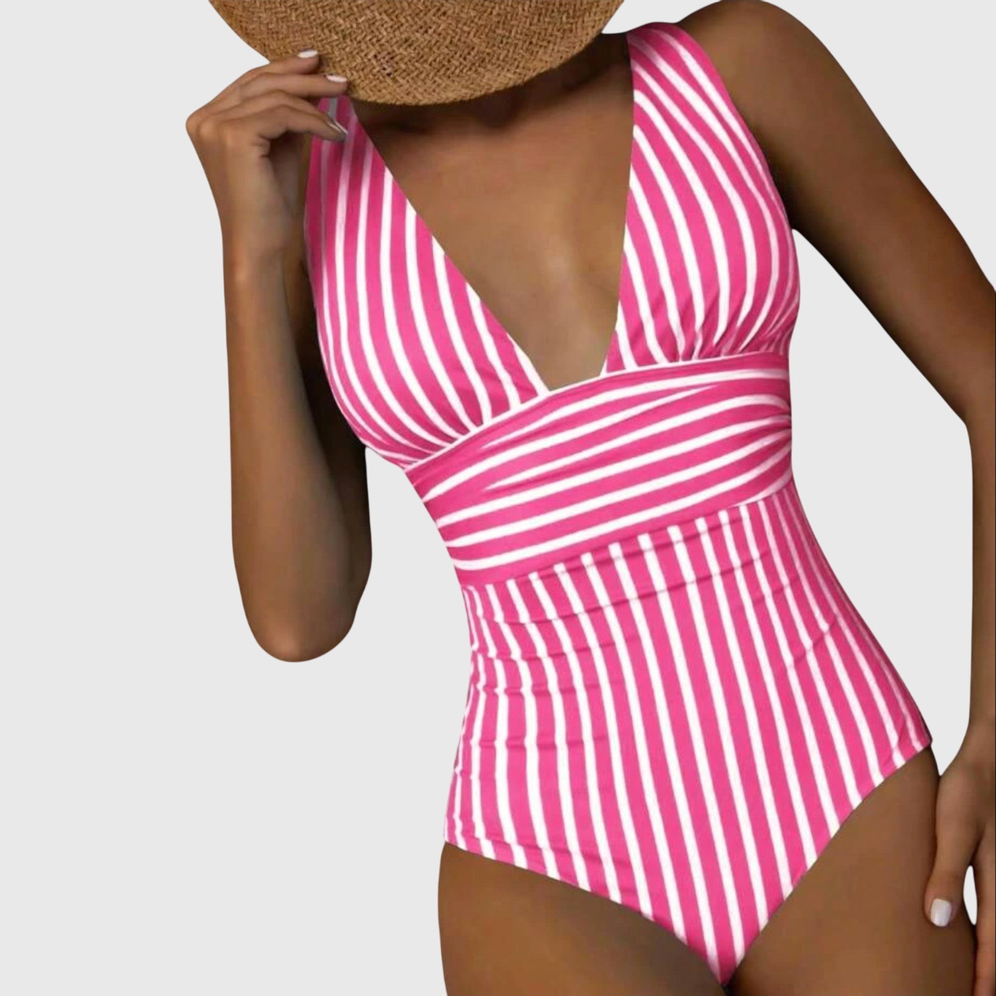 Sidonie | Supportive Striped One-Piece Swimsuit – view 5