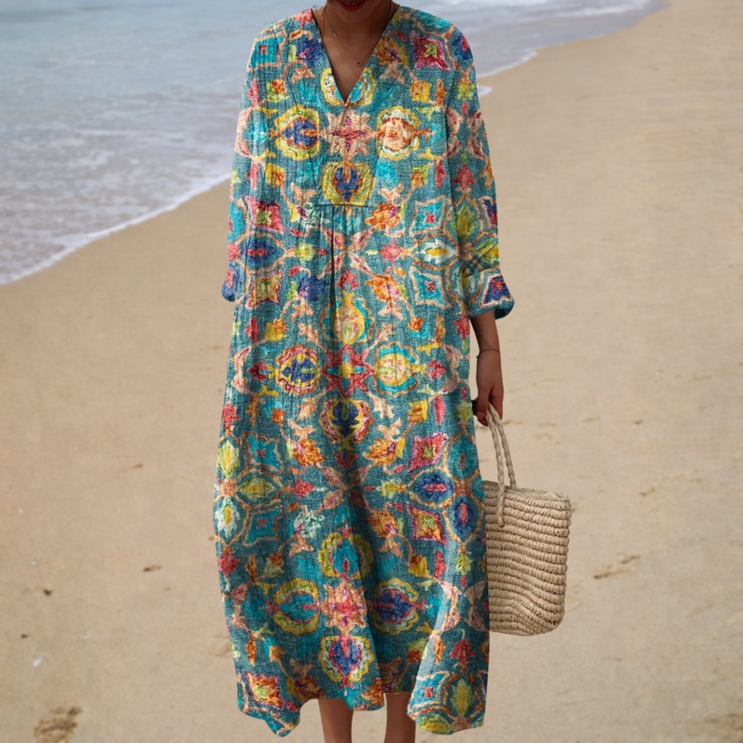 Capucine - Flattering Printed Summer Dress – view 2