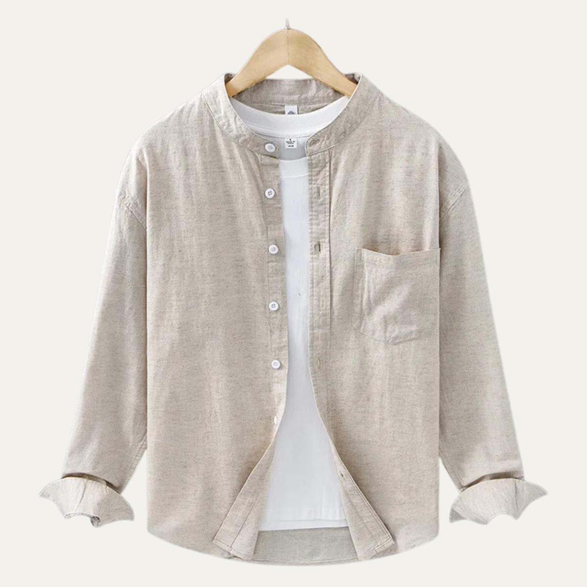 The Ashmont Ridge Men’s Loose Fit Mandarin Collar Shirt – view 2