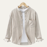 The Ashmont Ridge Men’s Loose Fit Mandarin Collar Shirt – view 2