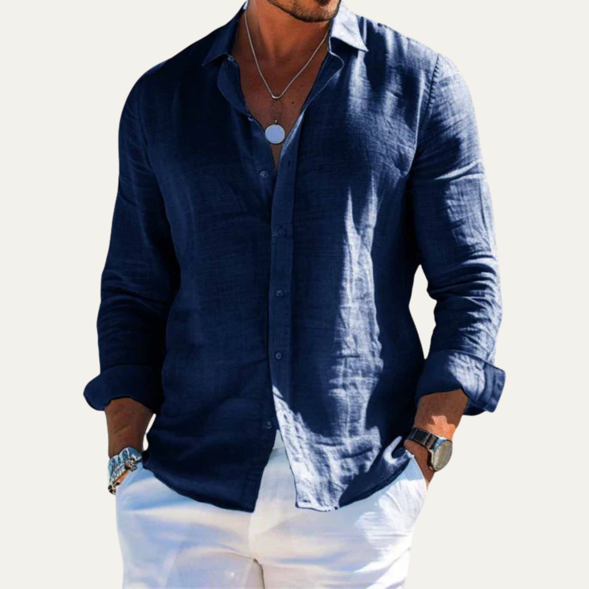 The Cedarbrook Hill Men’s Trendy Lapel Shirt – view 2
