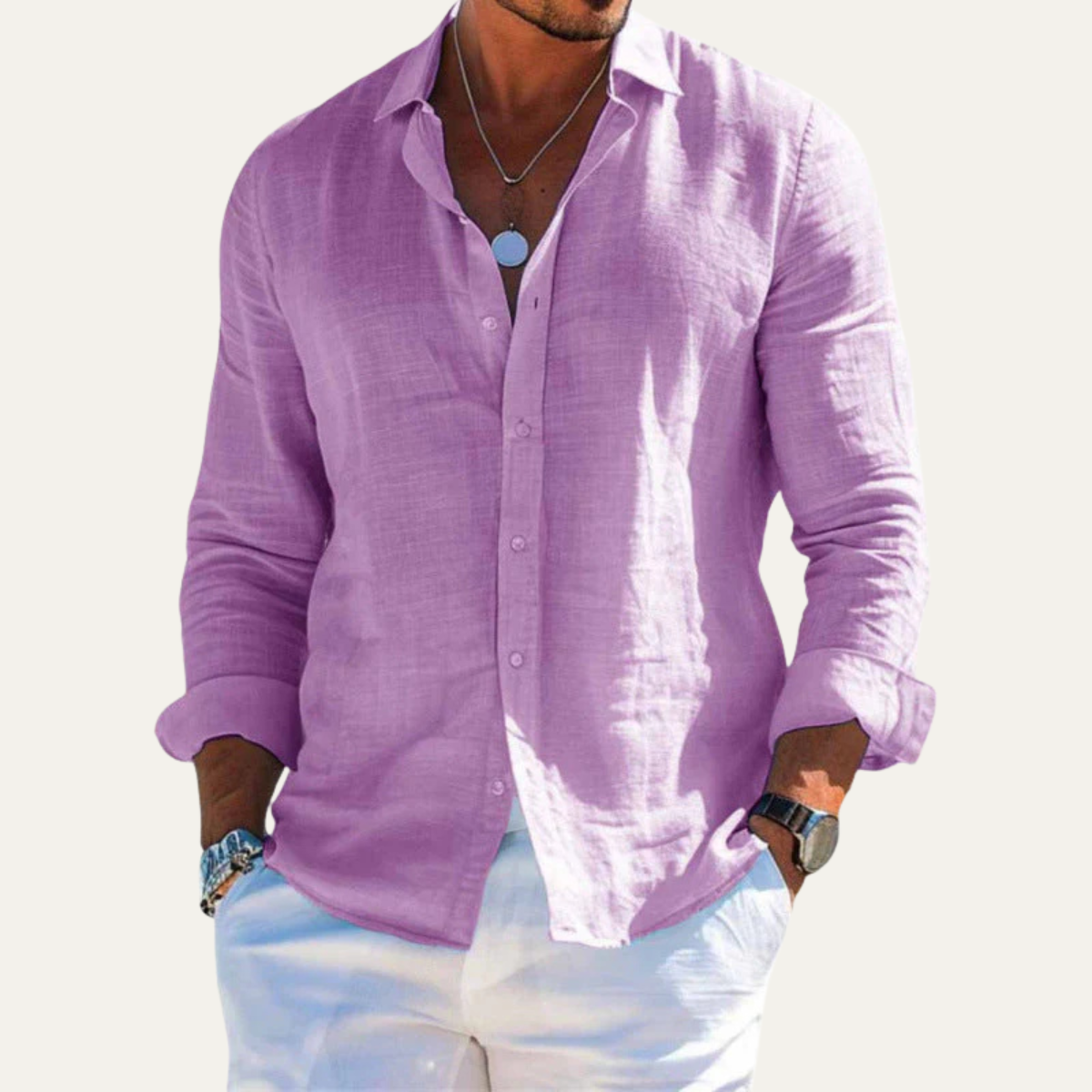The Cedarbrook Hill Men’s Trendy Lapel Shirt – view 3