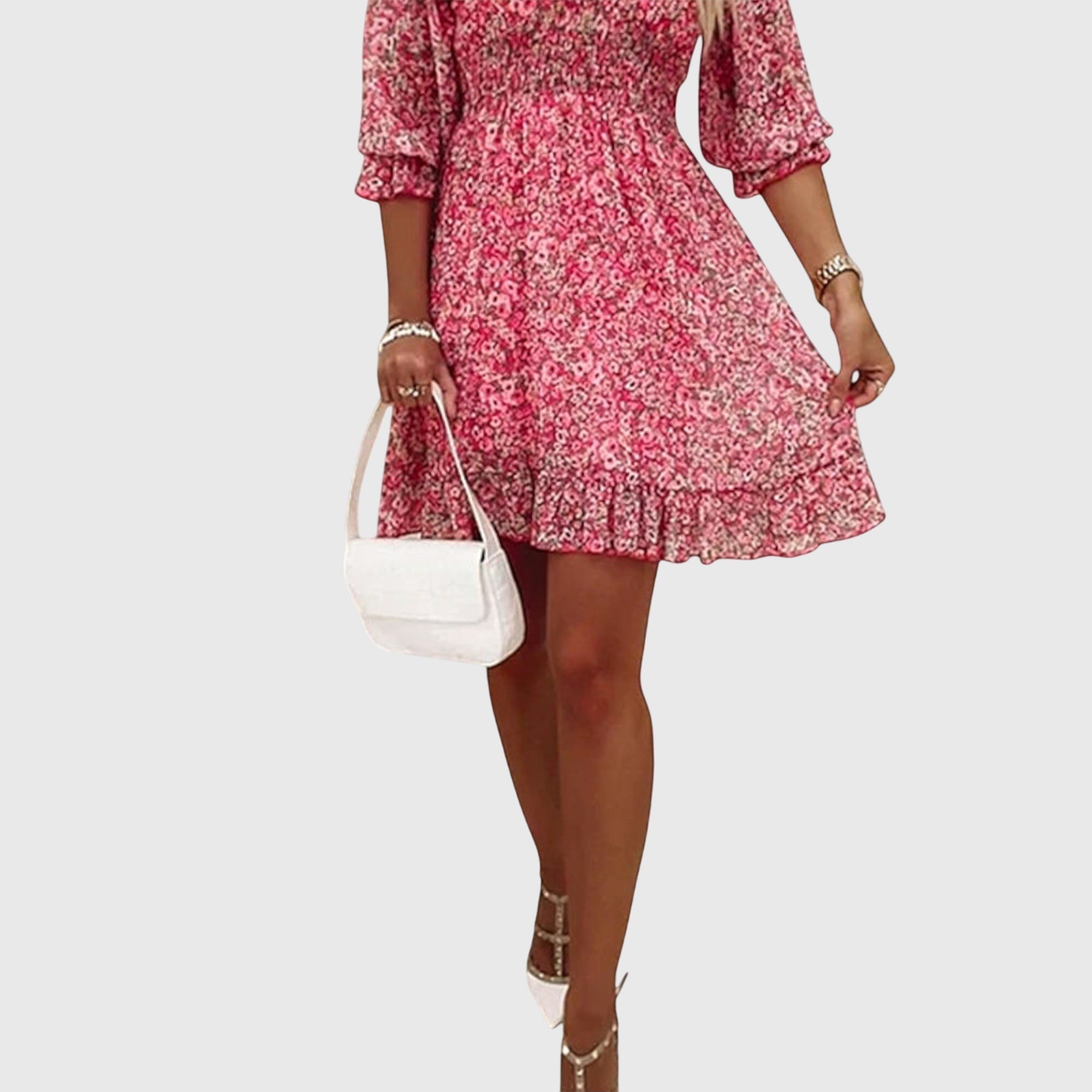Christine | Floral Puff Sleeve Dress – view 8