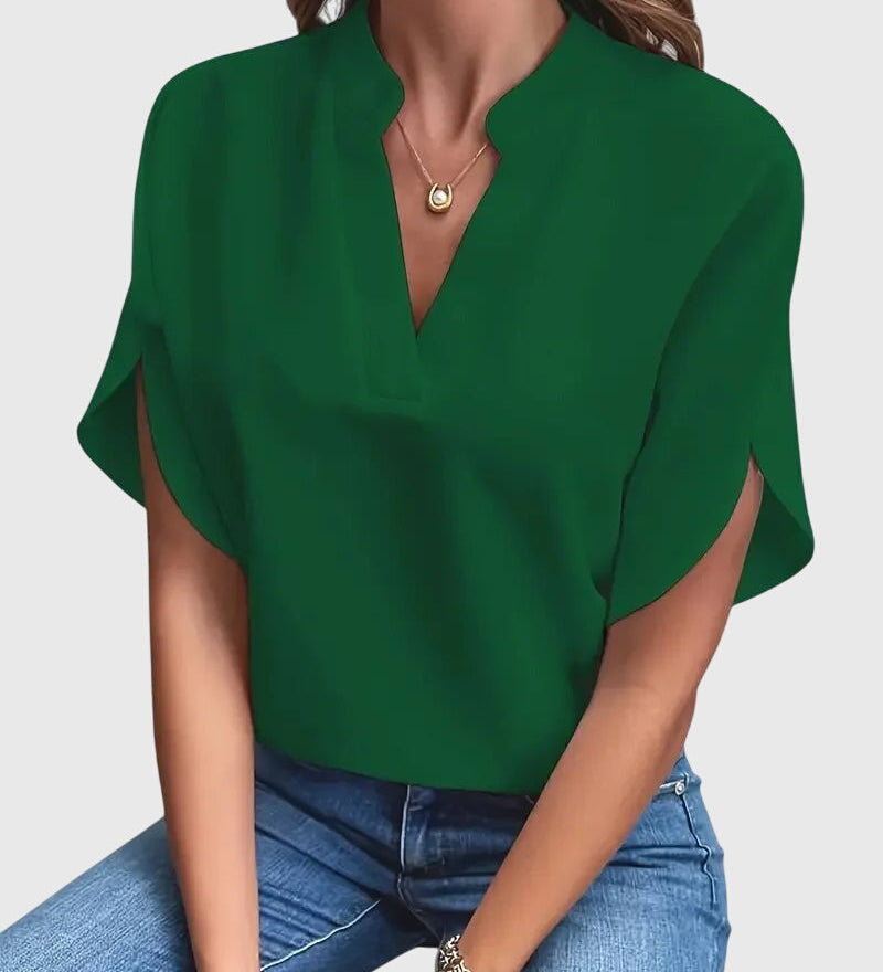 Isabelle | Luxuriously Soft V-Neck Top – view 4
