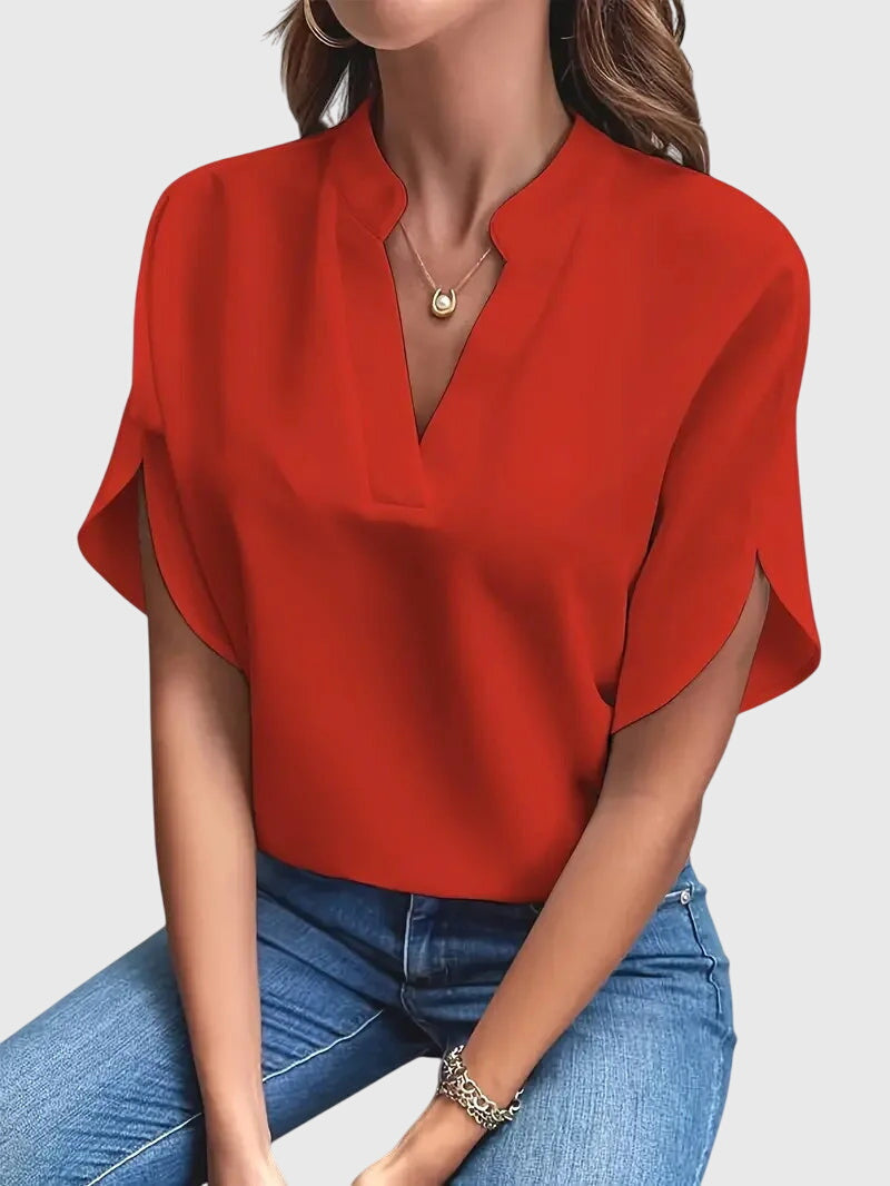 Isabelle | Luxuriously Soft V-Neck Top – view 7