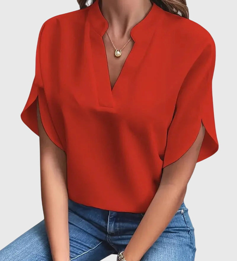 Isabelle | Luxuriously Soft V-Neck Top – view 7
