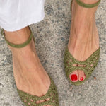 Isadora | Woven Gold Sandals – view 7