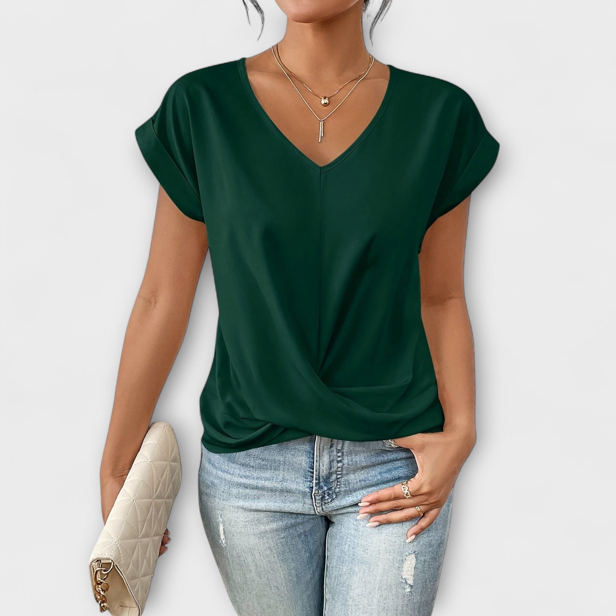 Claire | Stylish V-Neck Blouse – view 5