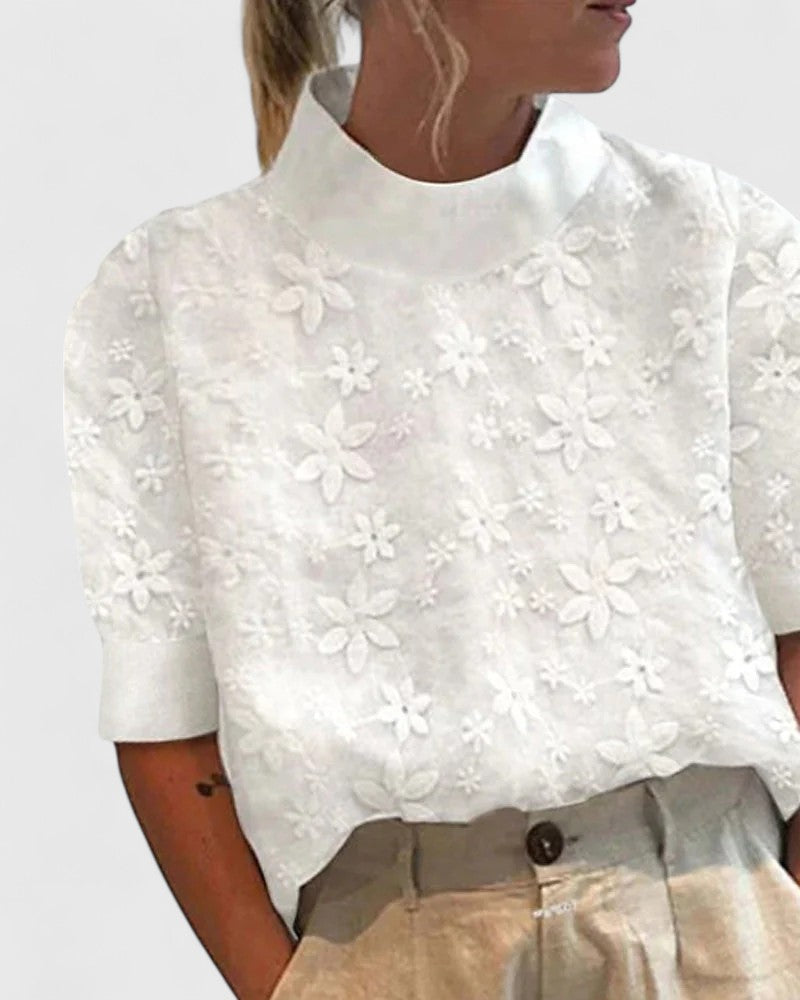 Amélie | Chic High-Collared Blouse – view 2