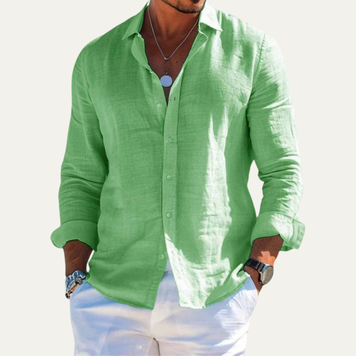 The Maplecrest Hill Men’s Lightweight Lapel Shirt – view 2