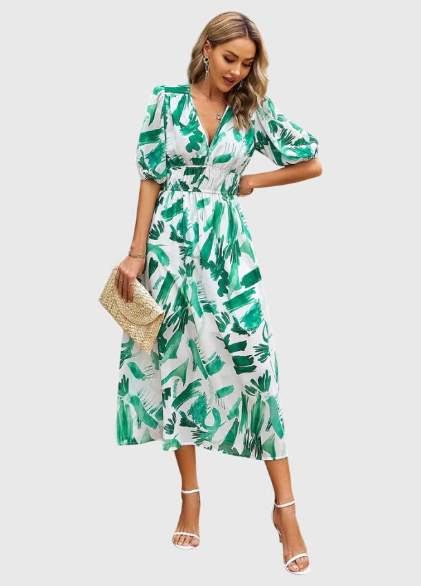 Merlin | Flattering Floral Midi Dress – view 9