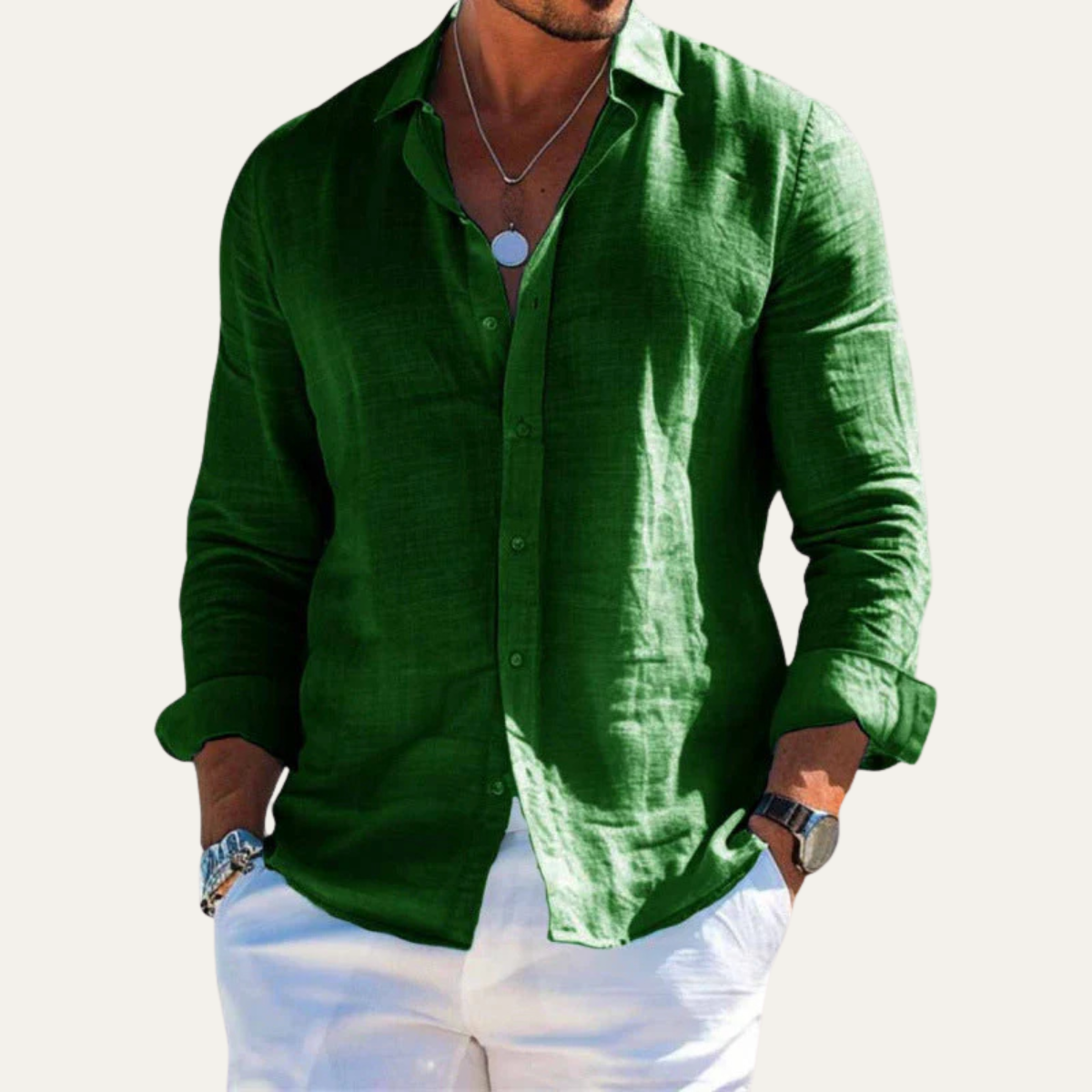 The Maplecrest Hill Men’s Lightweight Lapel Shirt – view 3