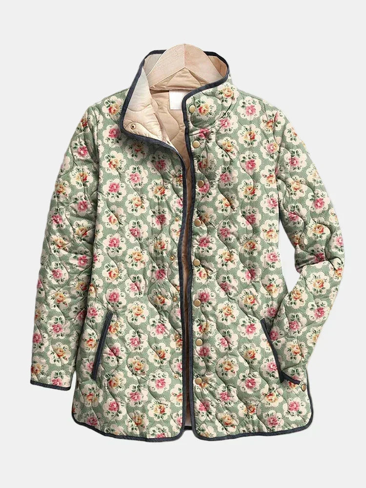 Imelda tapestry floral quilted jacket for women | Ellie Dublin