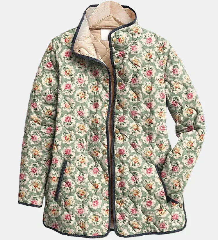 Imelda tapestry floral quilted jacket for women | Ellie Dublin