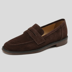 Rionach retro suede-effect loafers for women | Ellie Dublin
