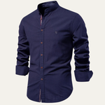 The Biella Men’s Mandarin Collar Smart Casual Button Shirt – view 5