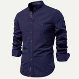 The Biella Men’s Mandarin Collar Smart Casual Button Shirt – view 5