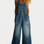 Lison | Vintage Washed Denim Dungarees