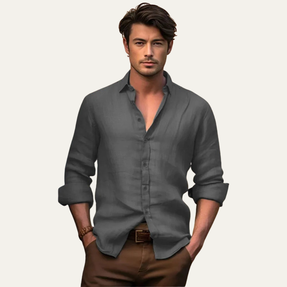 The Hawthorn Grove Men’s Breathable Slim Fit Button Down Shirt – view 5