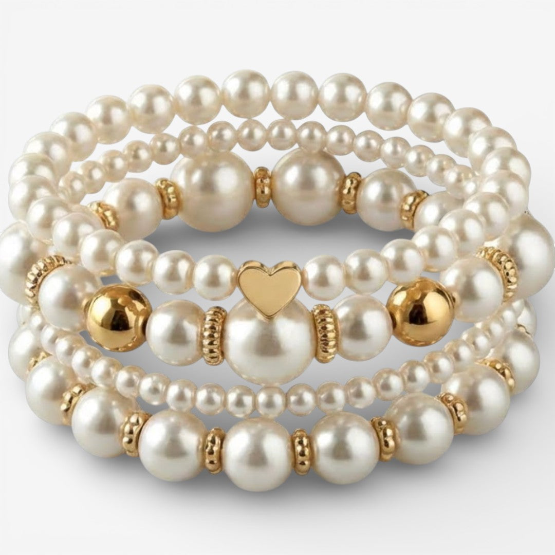 Chic Pearl Bracelet Set for Distinctive Elegance