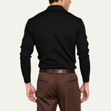 The Ironcrest Hill Men’s Casual Long Sleeve Ribbed Knit Polo Shirt – view 5