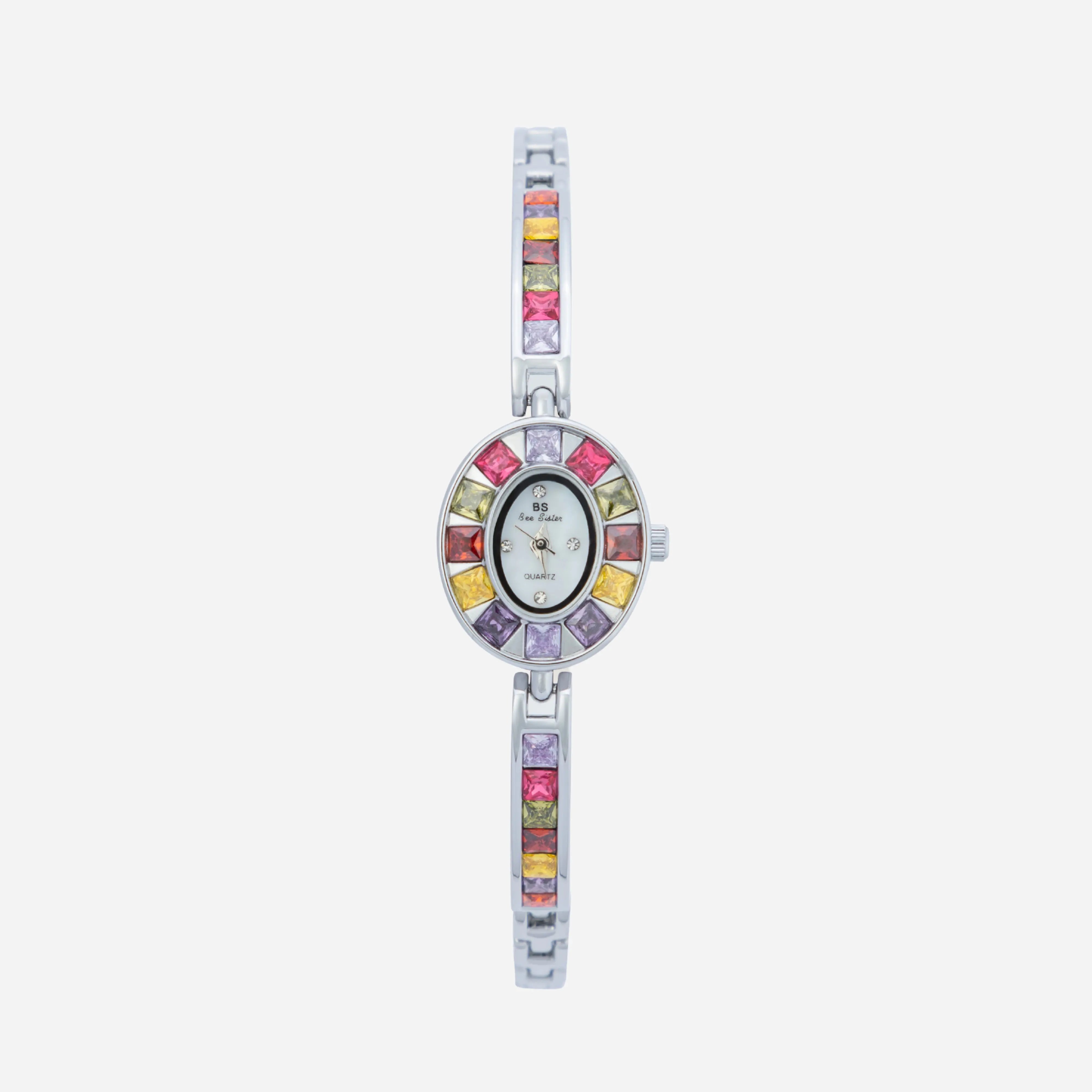 Klara® - Elegant Gold Watch Adorned with Vibrant Crystals – view 10