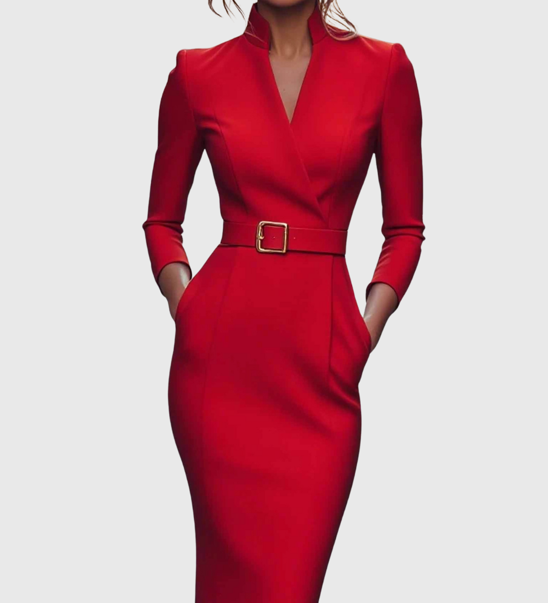 Camille | The Belted Power Maxi Dress – view 7