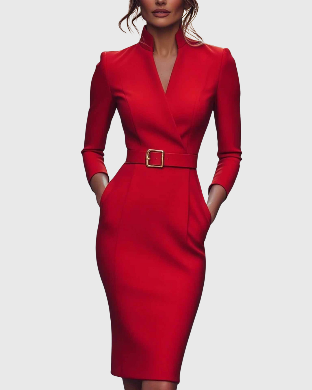Camille | The Belted Power Maxi Dress – view 7
