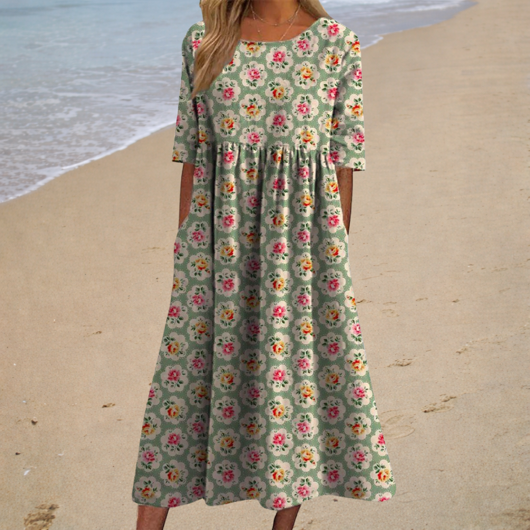 Thais - Chic and Comfortable Long Flowing Dress – view 3