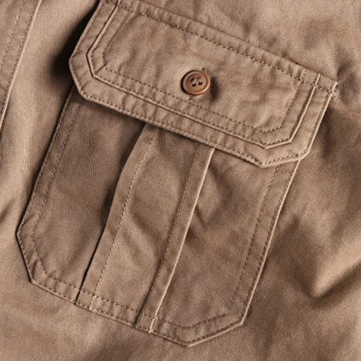 The Hillston Men’s Vintage Washed Utility Casual Shirt Jacket – view 5