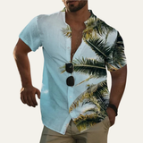 The Willowrun Men’s Classic Tropical Coconut Print Hawaiian Beach Shirt – view 3