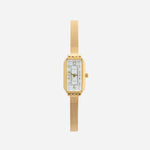 Elena® - Rectangular Dial Gold Watch