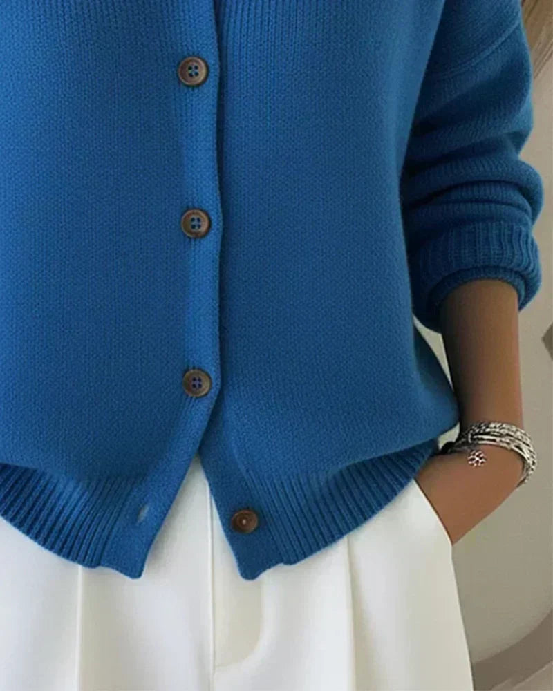 Vespera button collar cardigan, second colourway | Ellie Dublin