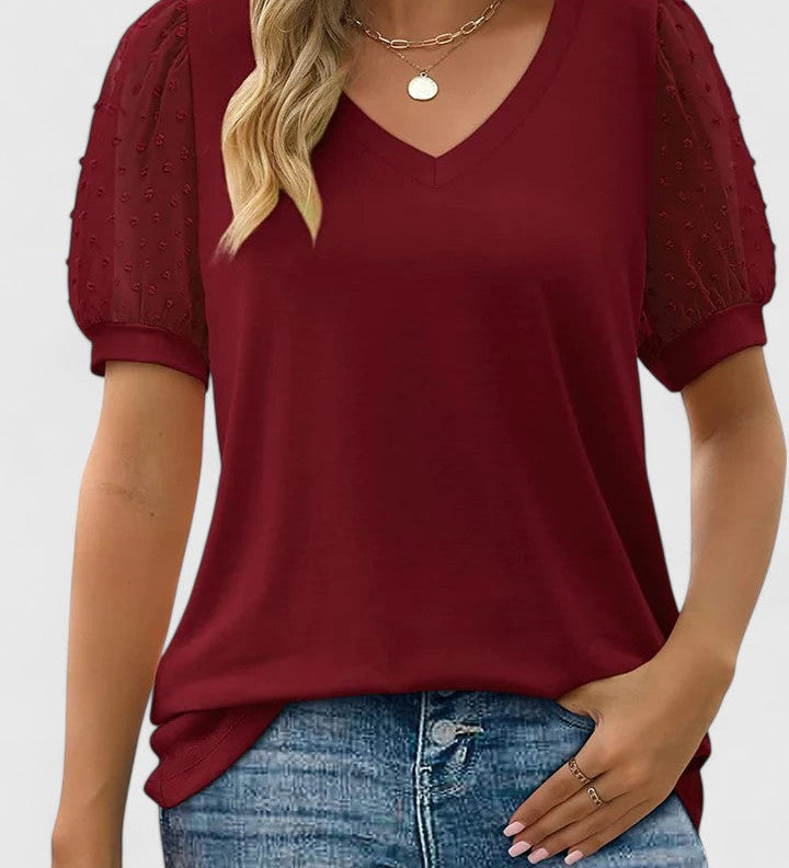 Claire | Cozy V-Neck Tee – view 3