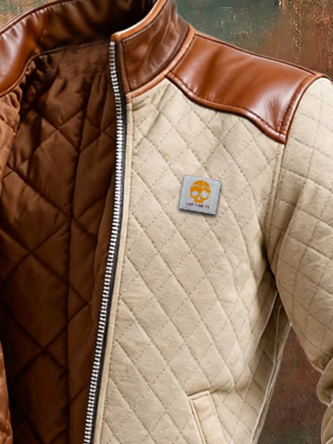 Filip | Beige Puffer Jacket Featuring Details – view 2