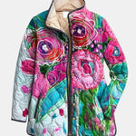 Geraldine watercolour floral quilted jacket for women | Ellie Dublin