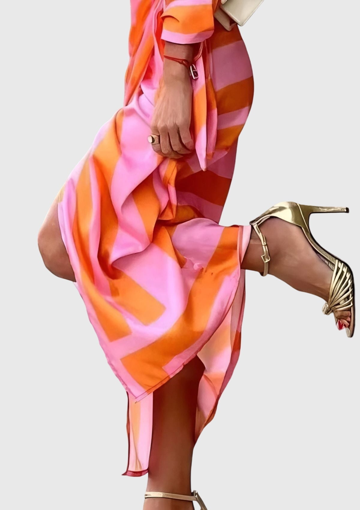 Everly | Elegant Wrap Dress with Print – view 3