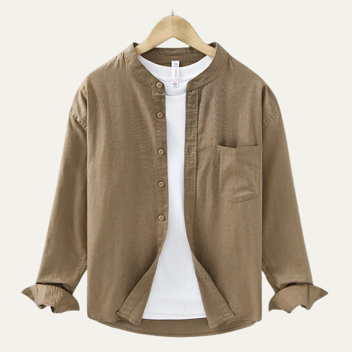The Ashmont Ridge Men’s Loose Fit Mandarin Collar Shirt – view 9