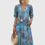 Bella | Elegant Floral Midi Dress – view 3